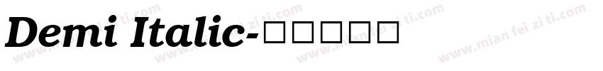 Demi Italic字体转换